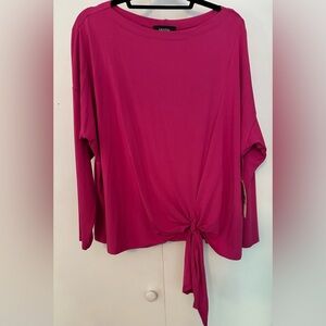 Karen Kane Magenta Tie-Front Blouse